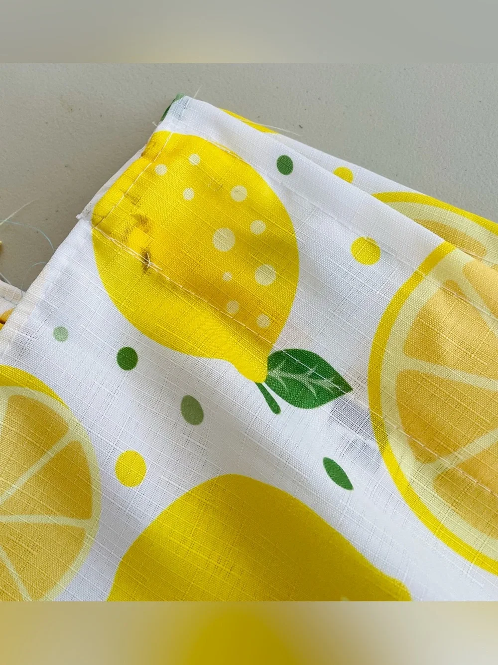 10pcs Lemon Print Kitchen Linen Set - Yellow